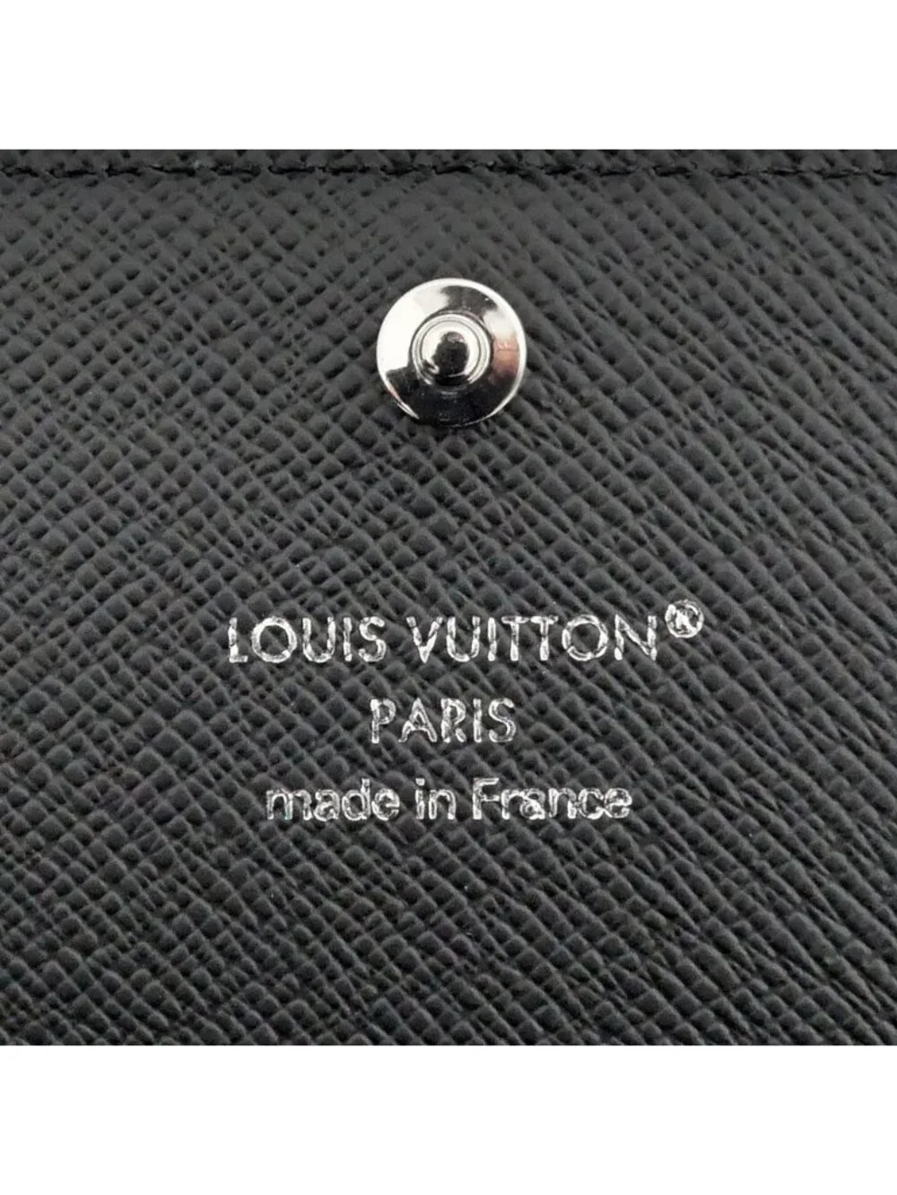 Louis Vuitton Card Case Envelope Business Holder NM Taiga Black